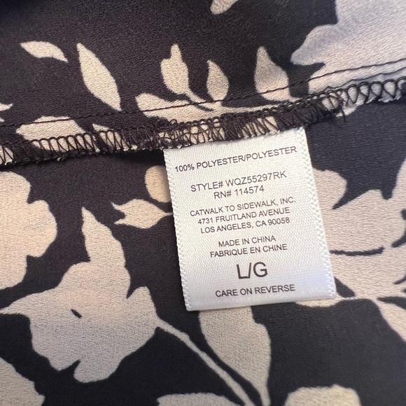 Pleione Faux Wrap Blouse Size L - Picture 4 of 4